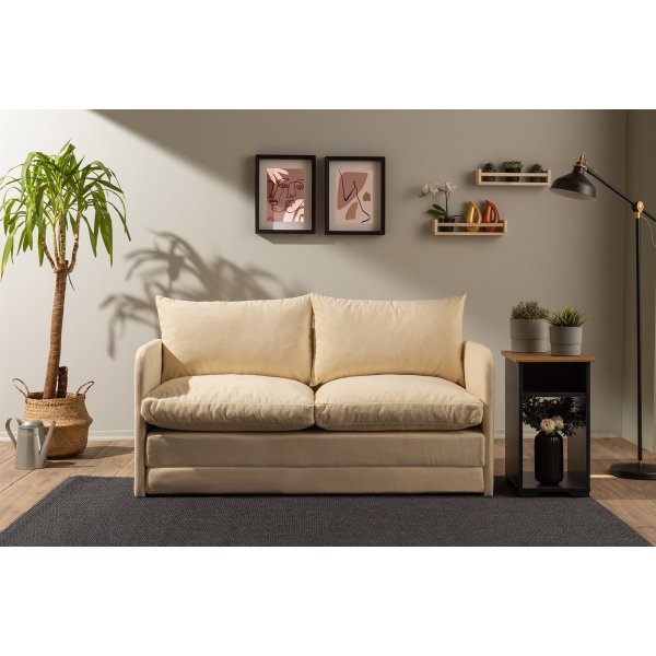 Saga 2-Sitzer-Schlafsofa XL - Creme Saga 2-Sitzer-Schlafsofa XL - Creme