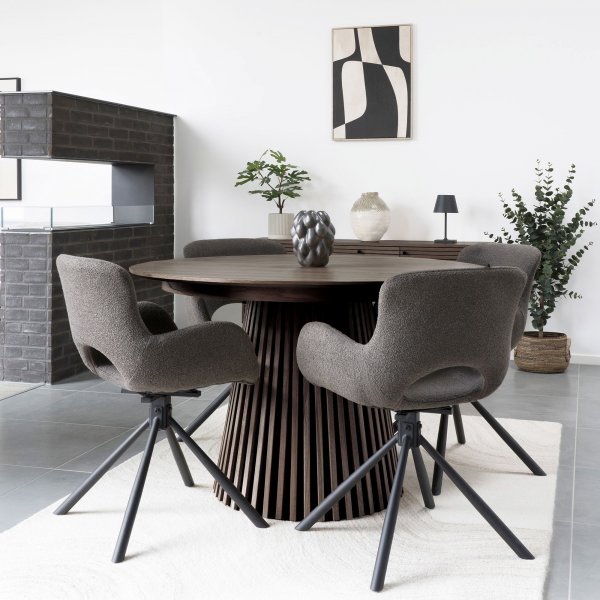 Esstisch in geräuchertem Eichenfurnier 120/200 cm - Osaka Esstisch in geräuchertem Eichenfurnier 120/200 cm - Osaka