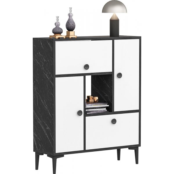 Schrank Sindy - Schwarz/Wei