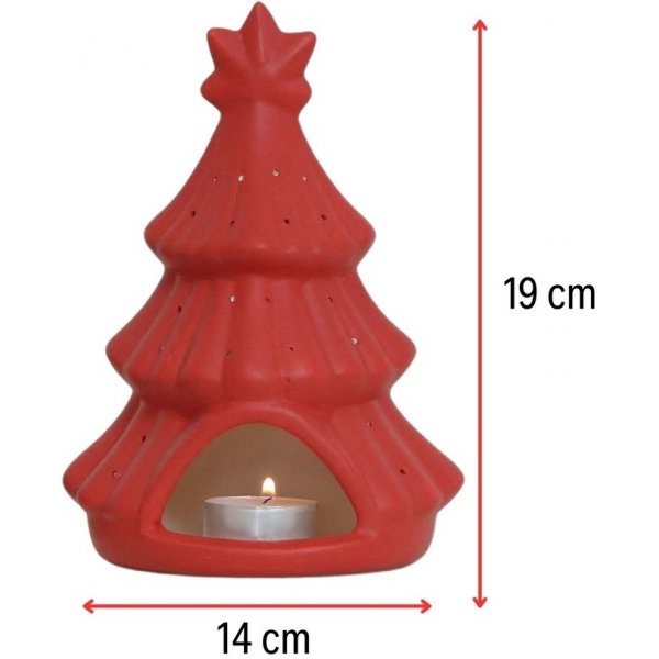 Weihnachtsbaum-Kerzenlaterne - Rot Weihnachtsbaum-Kerzenlaterne - Rot