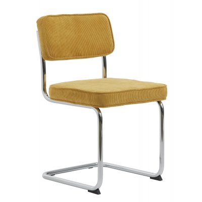 Aero-Stuhl aus gelbem Cord