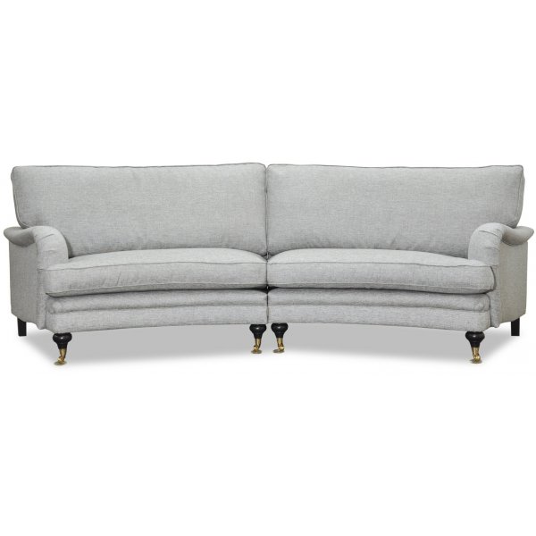 Howard 4-Sitzer-geschwungenes Sofa 295 cm - Grau