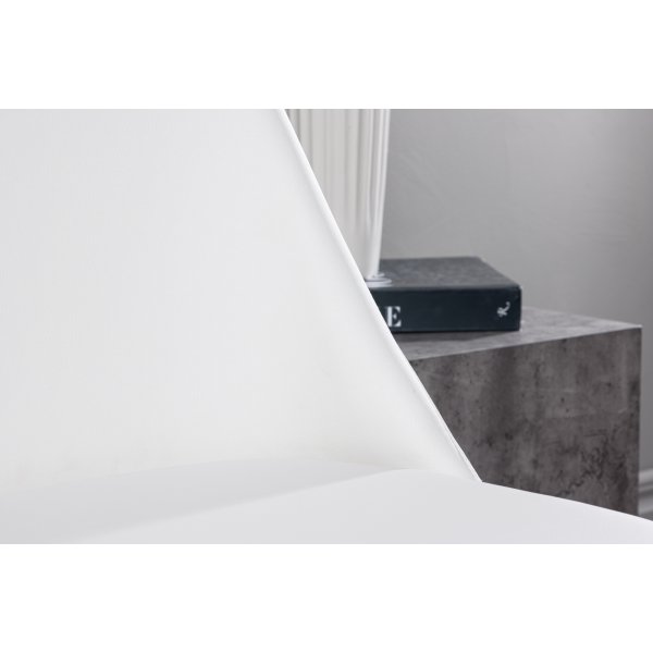 Nachttischstuhl - Weies PU