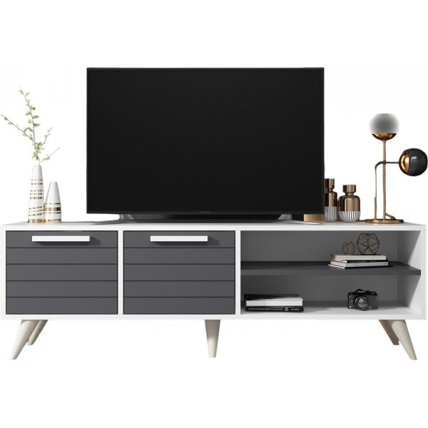 Noyan Medienbank - Weiß/Anthrazit Noyan Medienbank - Weiß/Anthrazit