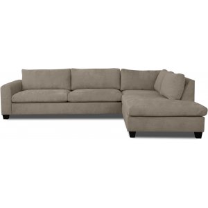 Weies Sofa-Diwan rechts - Beige