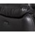 Enjoy Chicago Liegesofa - 4-Sitzer (elektrisch) in schwarzem Kunstleder (Modell H)