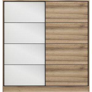 Kapusta Kleiderschrank mit Spiegeltr, 180 cm - Braun