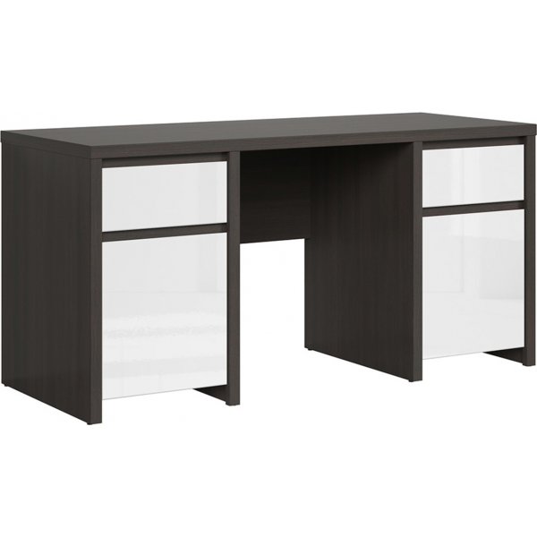 Kaspischer Schreibtisch 160 x 65 cm - Wenge/Wei
