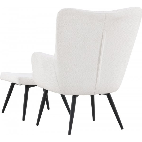 Como-Sessel aus weiem Boucl