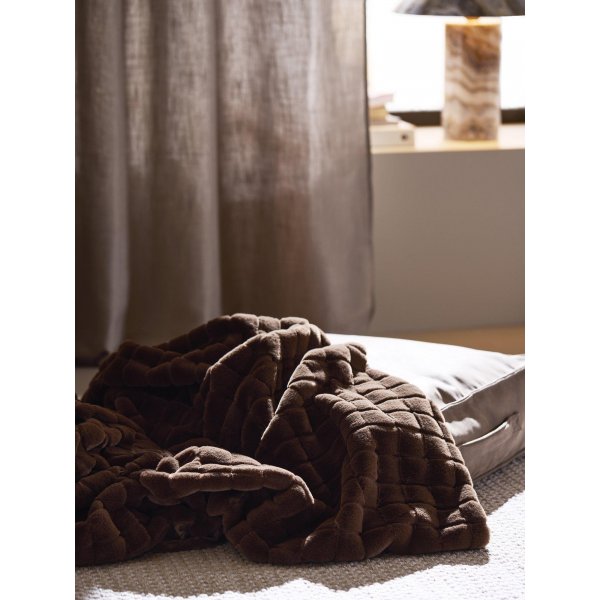 Luna Plaid 120 x 150 cm - Dunkles Nougat Luna Plaid 120 x 150 cm - Dunkles Nougat