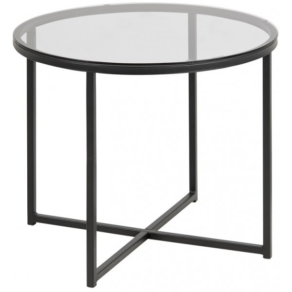 Lessebo runder Lampentisch - Glas / Metall