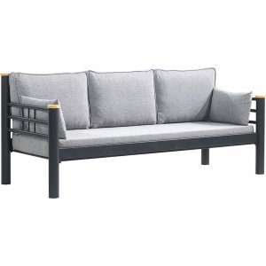 Kappis 3-Sitzer Outdoor-Sofa - Schwarz/Rauch + Fleckentferner für Möbel Kappis 3-Sitzer Outdoor-Sofa - Schwarz/Rauch + Fleckentferner für Möbel