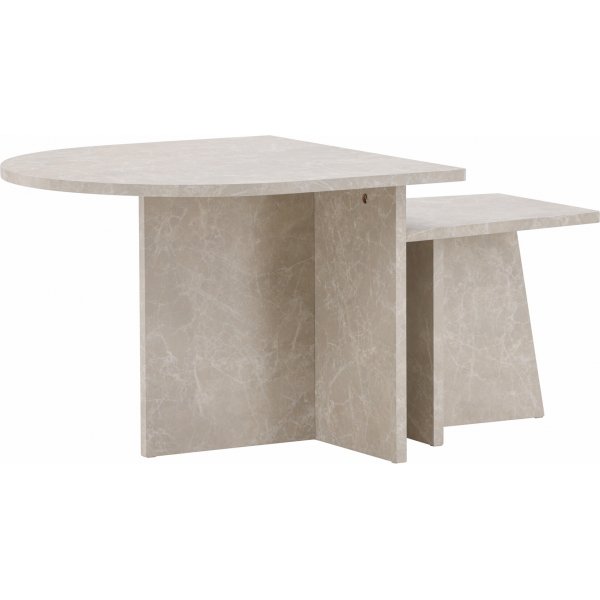 Sala Couchtisch 40/60 x 40/60 cm - Beige Marmoroptik Sala Couchtisch 40/60 x 40/60 cm - Beige Marmoroptik