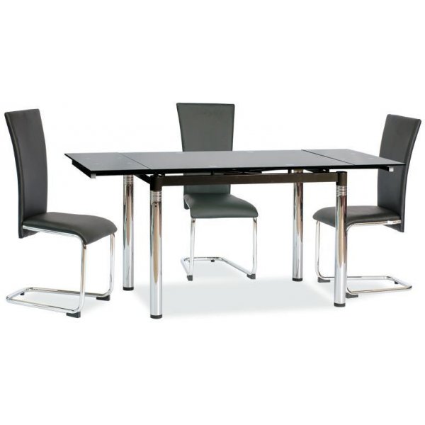 Esstisch Sarai 110-170 cm - Chrom/schwarz