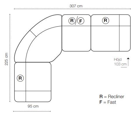 Elektrisches Ecksofa Las Vegas G - Dunkelbraun