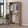 Cavolo Kleiderschrank 90x52x210 cm - Braun/Rauch