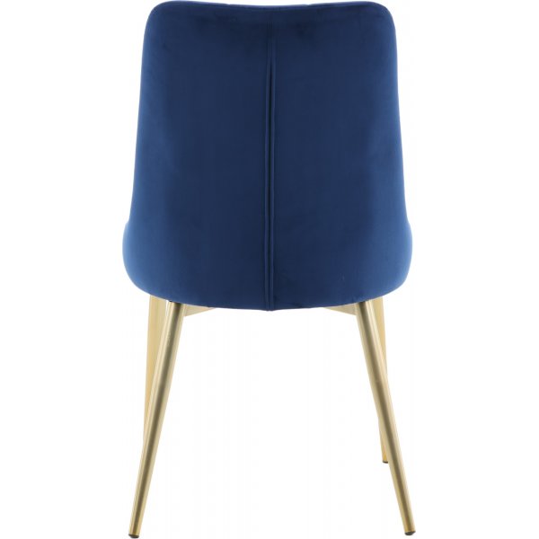 Alice Deluxe Esszimmerstuhl - Blau/Messing