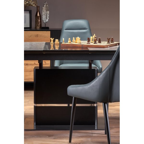 Martin Esstisch 160-200 x 90 cm - Dunkelgrau/Schwarz Martin Esstisch 160-200 x 90 cm - Dunkelgrau/Schwarz