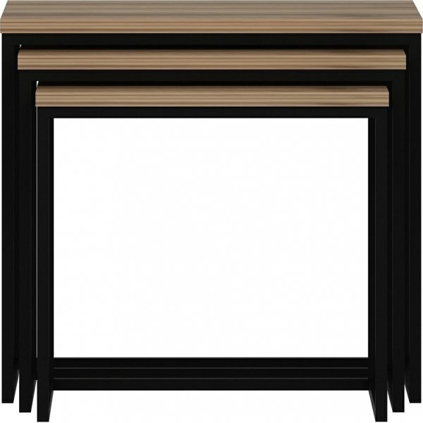 Evia Tisch 45/50/55 x 36/38/40 cm - Walnuss