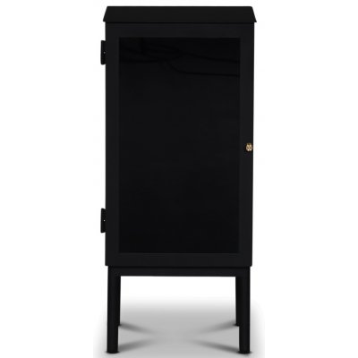 Revel Nachttisch hoch mit Tür Links - Messing / Schwarz + Möbelfüße -  Angebot -48% - €85.99 