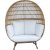 Iglu-Lounge-Sofa aus Rattan + Mbelpflegeset fr Textilien