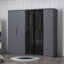 Kate Kleiderschrank 228 x 52 x 210 cm - Anthrazit