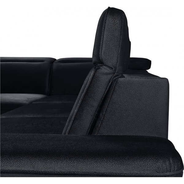 Darby Ecksofa links - Schwarz