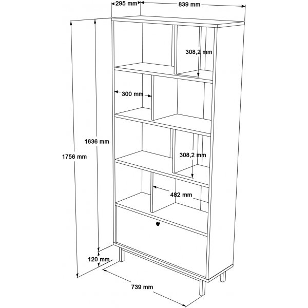 Crea B�cherregal - Eiche