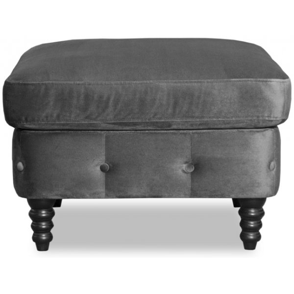 Ashford Chesterfield Fußhocker - Dunkelgrauer Samt Ashford Chesterfield Fußhocker - Dunkelgrauer Samt