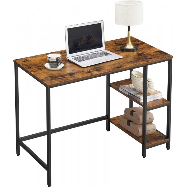 Osman Schreibtisch 120 x 60 cm - Braun/Schwarz