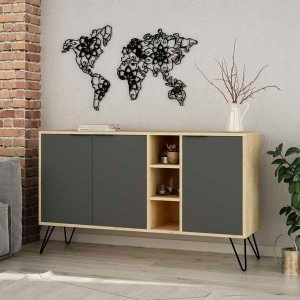 Clara Sideboard - Eiche/anthrazit