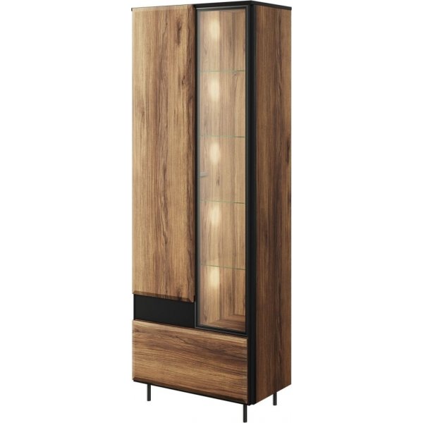 Borga Vitrine - Catania Eiche/schwarz