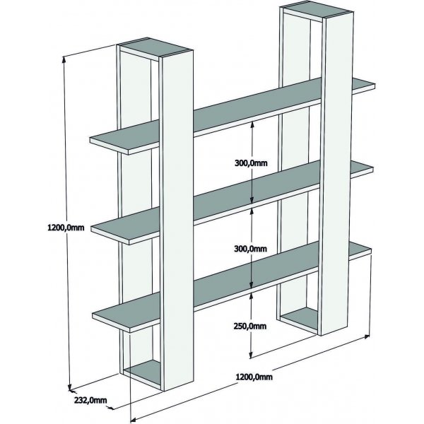 B�cherregal Ada - Nussbaum