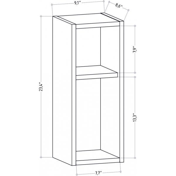 Sault Nachttisch - Wei