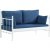 Lalas 2-Sitzer Outdoor-Sofa - Wei/Blau + Mbelpflegeset fr Textilien