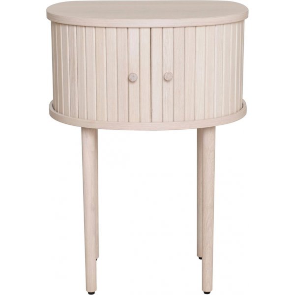 Slide-Nachttisch - Wei pigmentierte Eiche