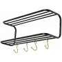 Basse Hutablage - Schwarz/Messing