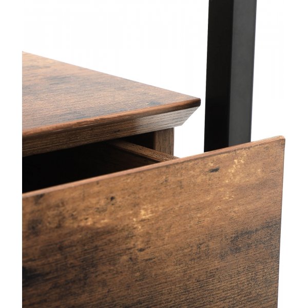 Eddie Beistelltisch 43 x 43 cm - Braun/Schwarz