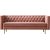 Toto 3-Sitzer-Sofa in Rosa mit goldenen Beinen