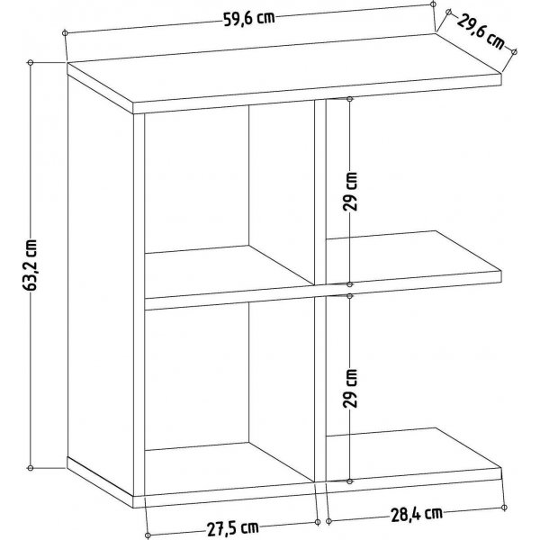 Hamlet Beistelltisch 59,6 x 29,6 cm - Anthrazit/Weiß Hamlet Beistelltisch 59,6 x 29,6 cm - Anthrazit/Weiß