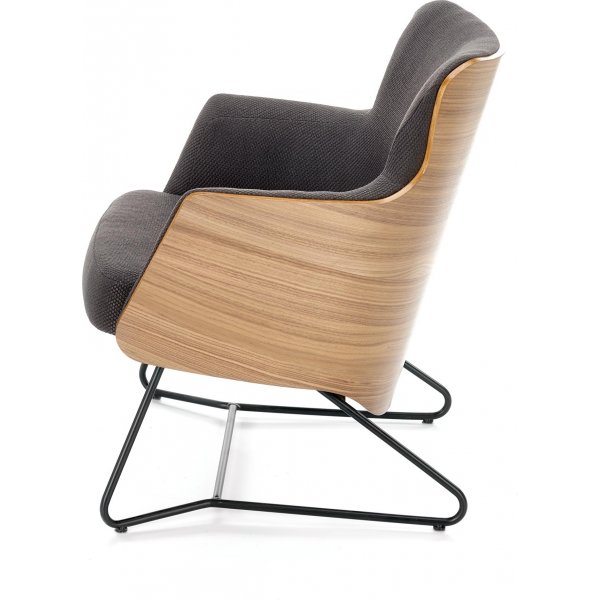 Sessel Relax - Grau & Walnuss Sessel Relax - Grau & Walnuss