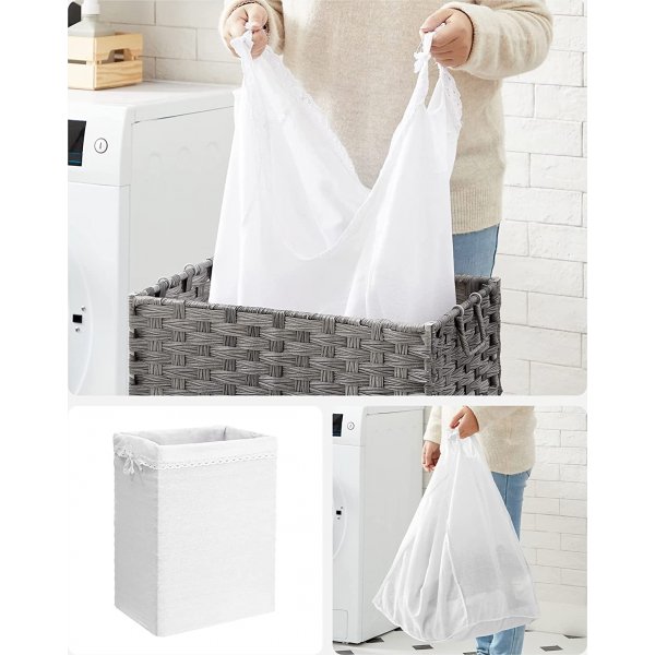 Henrietta Wäschekorb 90 l - Grau Henrietta Wäschekorb 90 l - Grau