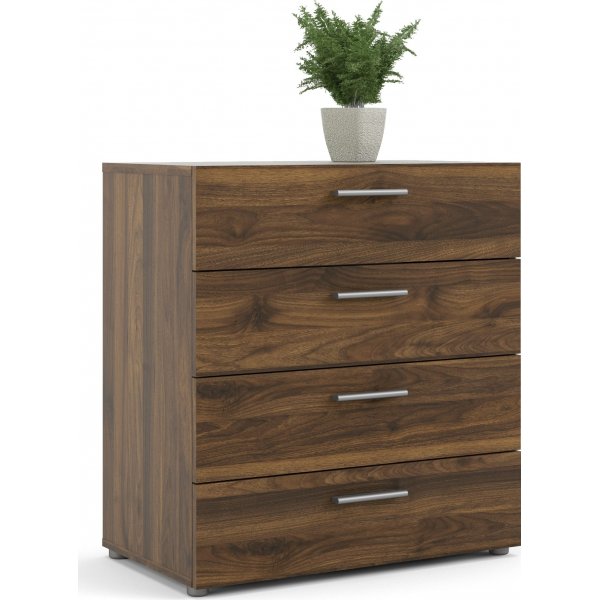 Pepe breite Kommode mit 4 Schubladen - Walnuss Pepe breite Kommode mit 4 Schubladen - Walnuss