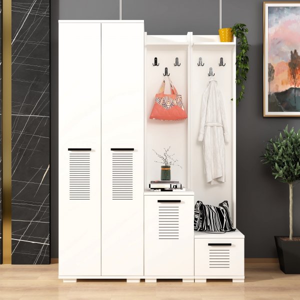 Asimo Kleiderbügel 130 x 44,6 x 183 cm - Weiß Asimo Kleiderbügel 130 x 44,6 x 183 cm - Weiß