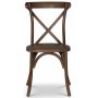 Pariser Vintage-Stuhl mit Kreuz - Vintage braun