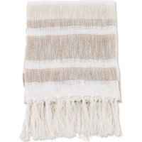 Bondi Decke 130x170 cm - Beige/Braun/Weiß Bondi Decke 130x170 cm - Beige/Braun/Weiß