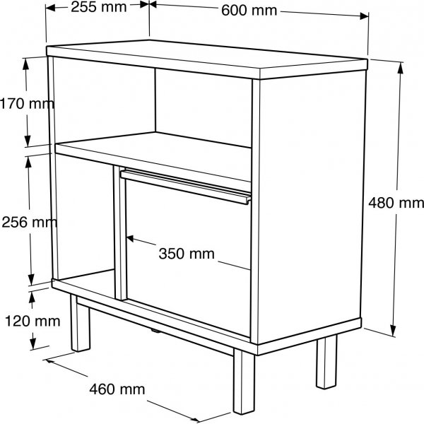 Ocean Beistelltisch 60 x 25,5 cm - Wei�
