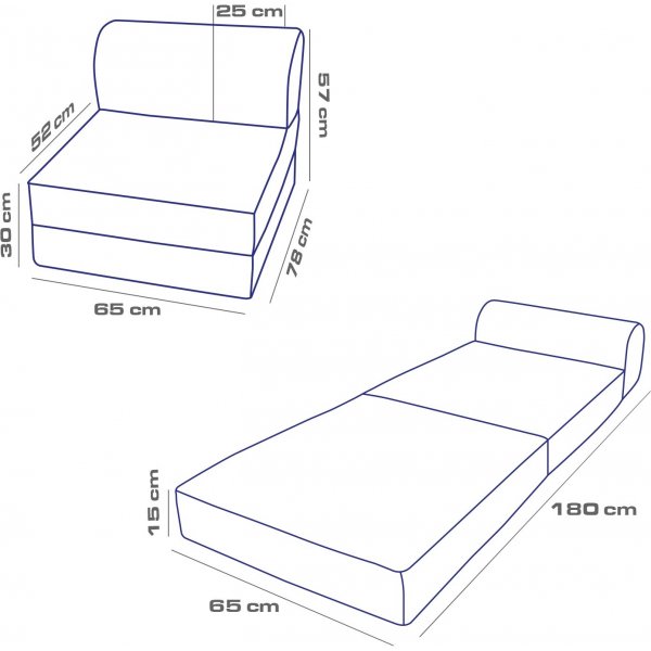 Magisches Schlafsofa - Anthrazit