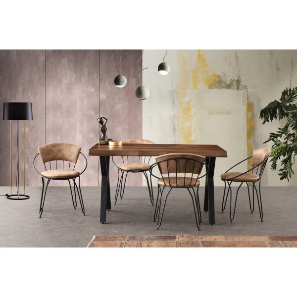 Pera Esstisch 140 cm - Schwarz/Walnuss Pera Esstisch 140 cm - Schwarz/Walnuss