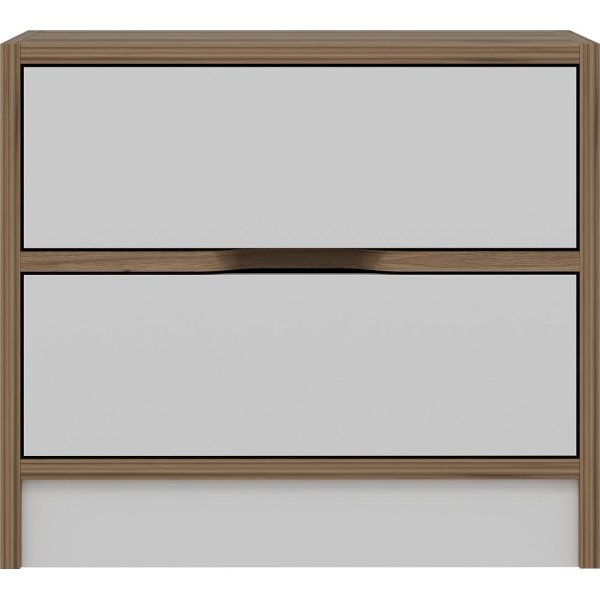 Nachttisch Elina - Walnuss/Weiß Nachttisch Elina - Walnuss/Weiß